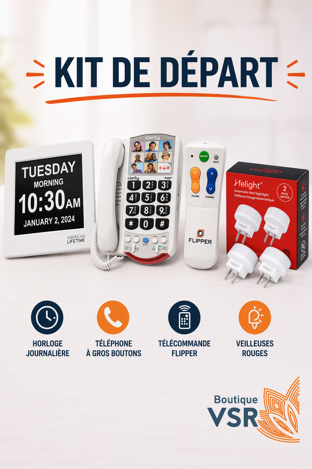 Starter Kit - Clock, Phone and Simplified Remote