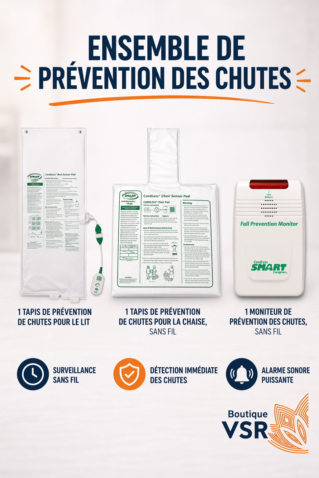 Ensemble de prévention des chutes - Smart Caregiver