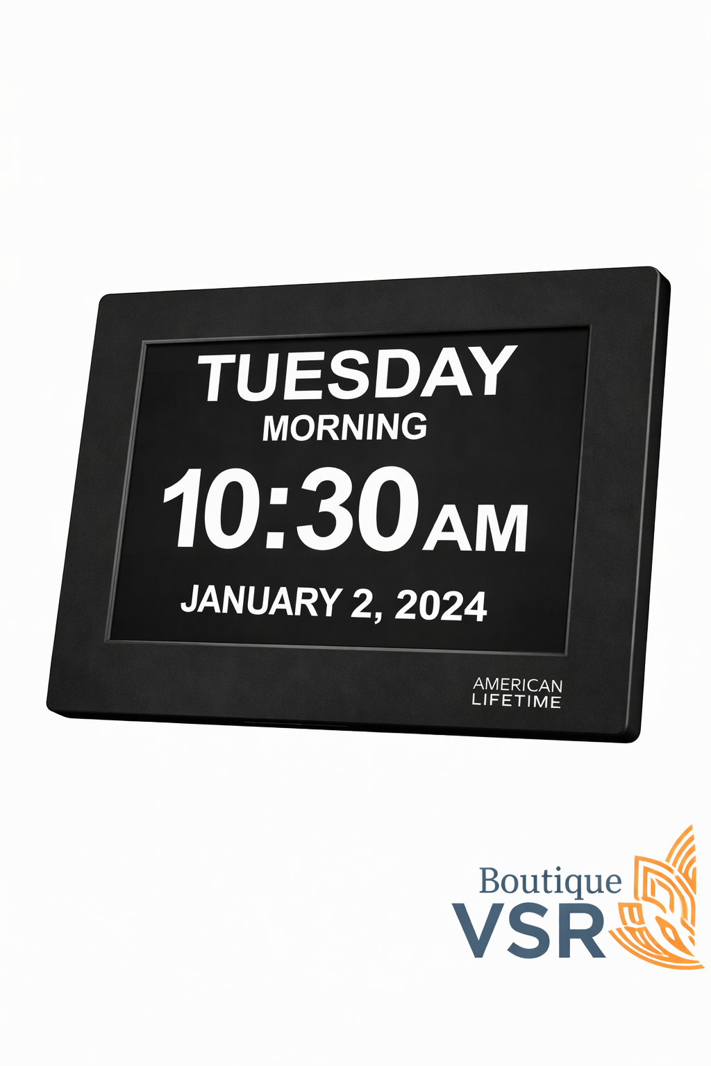 Horloge adaptée pour personne avec trouble de la mémoire (Noir)