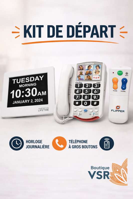 Kit de départ - Horloge, Téléphone et télécommande simplifiée